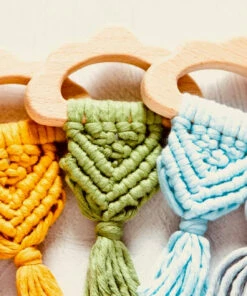 The Little Apple LITTLE APPLES Organic Wood Cloud Teether