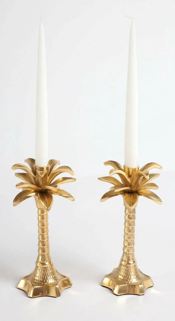 Best deal ๐ The Little Apple HOMEBODY Gold Palm Tree Candlestick Set (2) ๐ 1 The Little Apple HOMEBODY Gold Palm Tree Candlestick Set (2)