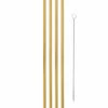 The Little Apple Porter 10 Inch Reusable Gold Metal Straws And Cleaner HOMEBODY