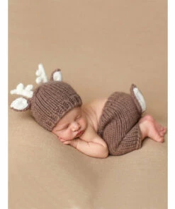 The Little Apple The Blueberry Hill Deer Newborn Knit Set