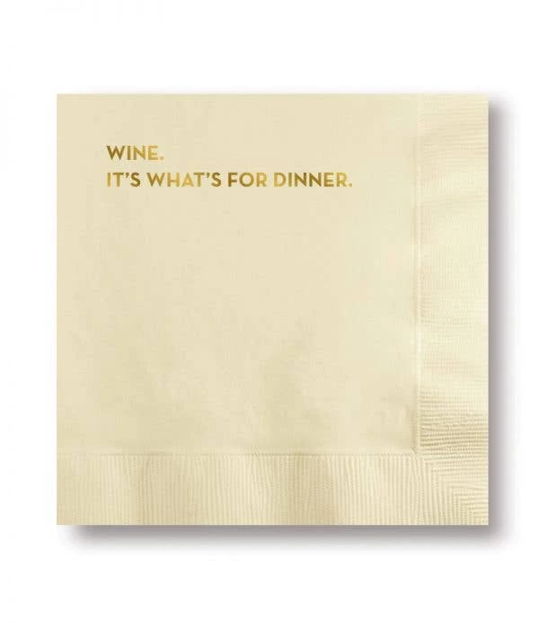 Hot Sale 💯 The Little Apple Wine, It's What's For Dinner Cocktail Napkins ✨ 1 The Little Apple Wine, It's What's For Dinner Cocktail Napkins