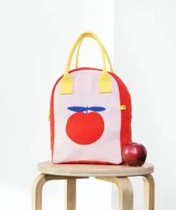 The Little Apple Zipper Lunch Bag- Red Apple