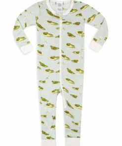 The Little Apple Milkbarn Leapfrog Bamboo Zipper Pajamas LITTLE APPLES