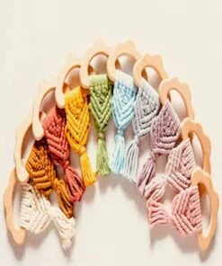 The Little Apple LITTLE APPLES Organic Wood Cloud Teether