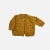 The Blueberry Hill Popcorn Hand Knit Cardigan Kid's Sweater- Mustard
