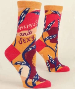 Blue Q CLOSET Anxious And Sexy Women's Crew Socks