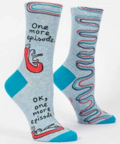 Blue Q One More Episode Women's Crew Socks CLOSET