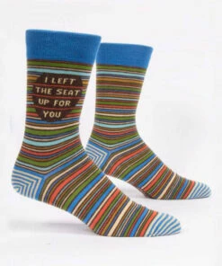 Blue Q CLOSET I Left The Seat Up For You Men's Crew Socks
