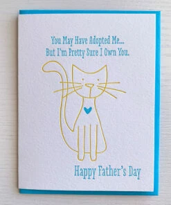 The Little Apple Father's Day Greeting Card From The Cat