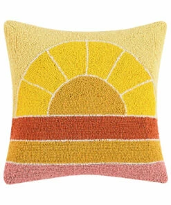 The Little Apple Retro Rainbow Sunset Hook Pillow HOMEBODY