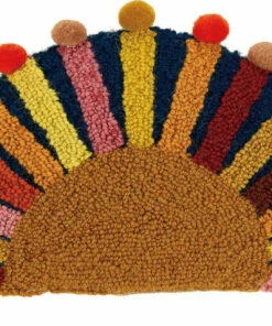 The Little Apple HOMEBODY Good Day Sunshine Pom Poms Hook Pillow