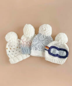 The Blueberry Hill Cream Ski Goggles Knit Hat CLOSET
