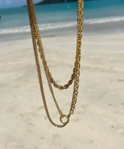 Outlet β¨ The Little Apple Jasper Multi Chain Gold Necklace JEWEL BOX π₯ 8 The Little Apple Jasper Multi Chain Gold Necklace JEWEL BOX