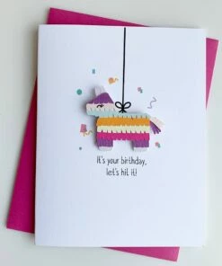 The Little Apple Pinata Birthday Greeting Card