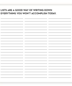 The Little Apple Everything You Won't Accomplish Today Sir List-A-Lot Magenta Edge Notepad