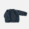 The Blueberry Hill CLOSET Classic Cardigan Hand Knit Kid's Sweater- Navy