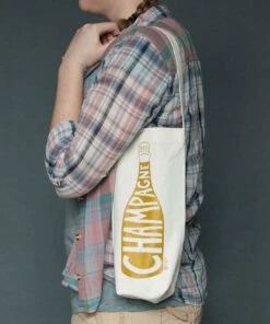 The Little Apple Champagne Single Wine Tote