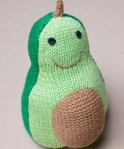 The Little Apple LITTLE APPLES Organic Cotton Avocado Baby Rattle