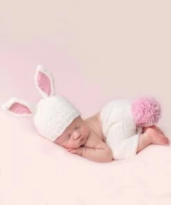 The Little Apple The Blueberry Hill Pink Bunny Newborn Knit Set LITTLE APPLES
