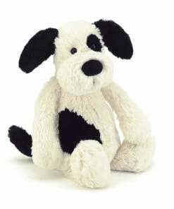 Jellycat Bashful Black & Cream Puppy Medium LITTLE APPLES