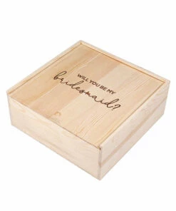 The Little Apple NEWLYWEDS Bridesmaid Proposal Wood Gift Box