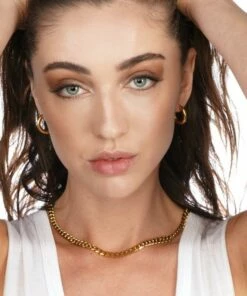 The Little Apple Liam Gold Cuban Link Chain Necklace