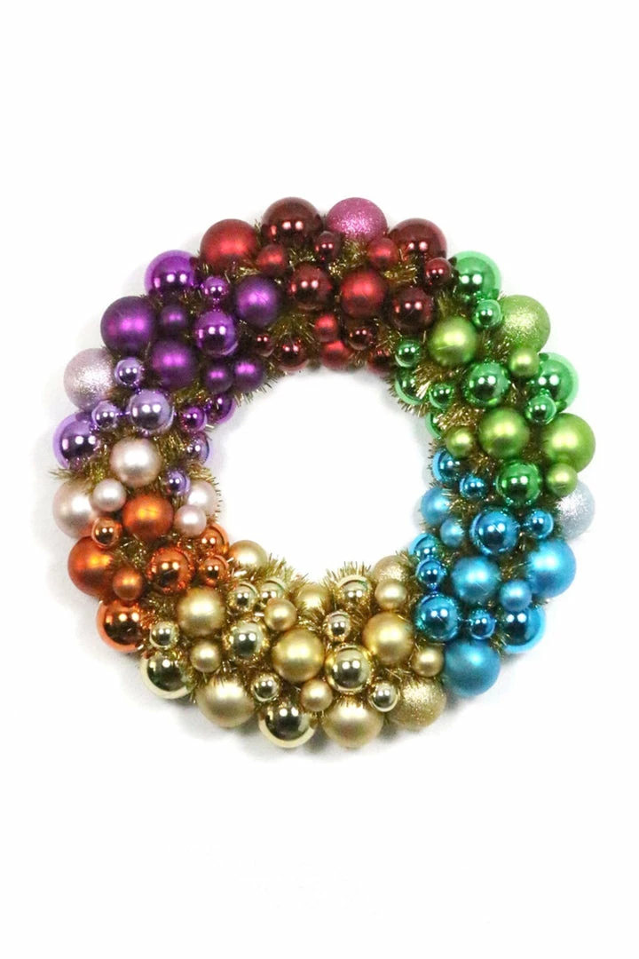 Wholesale ๐ The Little Apple HOLIDAYS 40% OFF Rainbow Bauble Wreath ๐ฅ 1 The Little Apple HOLIDAYS 40% OFF Rainbow Bauble Wreath