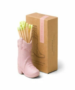 Paddywax Cowboy Boot Match Holder- Pink HOMEBODY