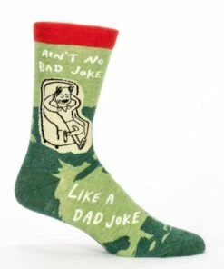 The Little Apple CLOSET Ain't No Bad Joke Like A Dad Joke Men's Crew Socks