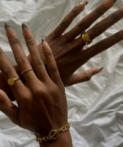 The Little Apple Anais Dainty Gold Twist Ring