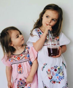 The Little Apple CLOSET Merida Mexican Embroidered Kid's Tunic Dress