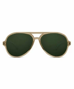 The Little Apple LITTLE APPLES Hipsterkid Sand Olive Polarized Aviator Sunglasses