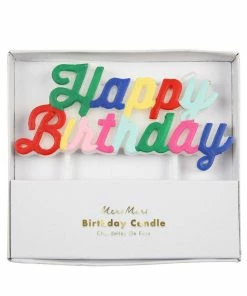 The Little Apple CELEBRATION Meri Meri Multicolor Happy Birthday Candle