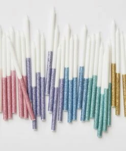 Meri Meri Pink Glitter Dipped Candles CANDLE OBSESSION