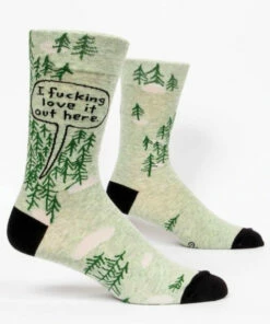 Blue Q I Fucking Love It Out Here Men's Crew Socks