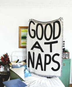 Calhoun & Co. Good At Naps Cotton Throw Blanket