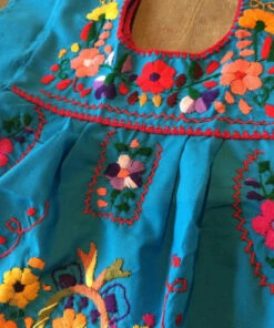 The Little Apple CLOSET Merida Mexican Embroidered Kid's Tunic Dress