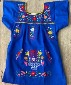 The Little Apple CLOSET Merida Mexican Embroidered Kid's Tunic Dress