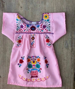 The Little Apple CLOSET Merida Mexican Embroidered Kid's Tunic Dress