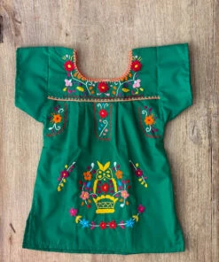The Little Apple CLOSET Merida Mexican Embroidered Kid's Tunic Dress