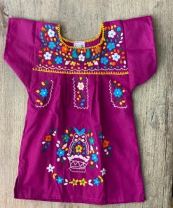 The Little Apple CLOSET Merida Mexican Embroidered Kid's Tunic Dress