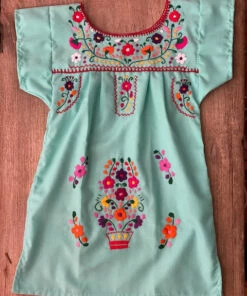 The Little Apple CLOSET Merida Mexican Embroidered Kid's Tunic Dress