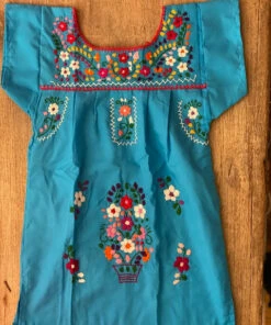The Little Apple CLOSET Merida Mexican Embroidered Kid's Tunic Dress