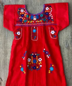 The Little Apple CLOSET Merida Mexican Embroidered Kid's Tunic Dress