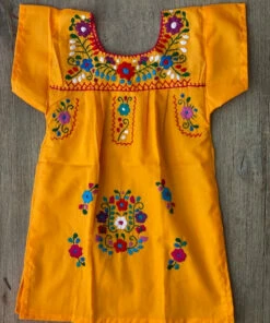 The Little Apple CLOSET Merida Mexican Embroidered Kid's Tunic Dress