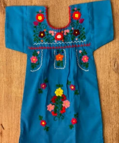 The Little Apple CLOSET Merida Mexican Embroidered Kid's Tunic Dress