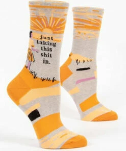 Blue Q CLOSET Just Taking This Shit In Women's Crew Socks