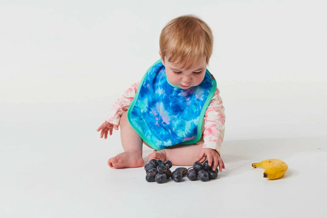Outlet ✔️ Kip & Co LITTLE APPLES Peace Love & Tie Dye Organic Cotton Baby Bib ✨ 3 Kip & Co LITTLE APPLES Peace Love & Tie Dye Organic Cotton Baby Bib