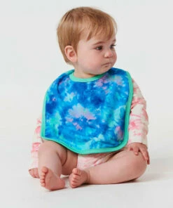 Kip & Co LITTLE APPLES Peace Love & Tie Dye Organic Cotton Baby Bib