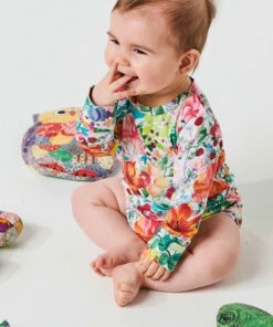 Kip & Co Abundance Organic Cotton Baby Long Sleeve Onesie Romper